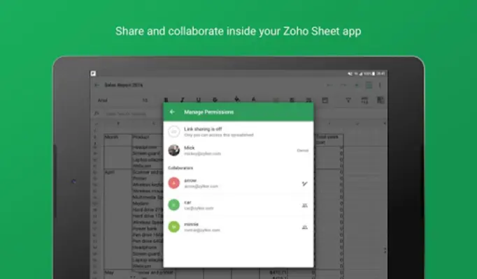 Zoho Sheet - Spreadsheet App android App screenshot 9