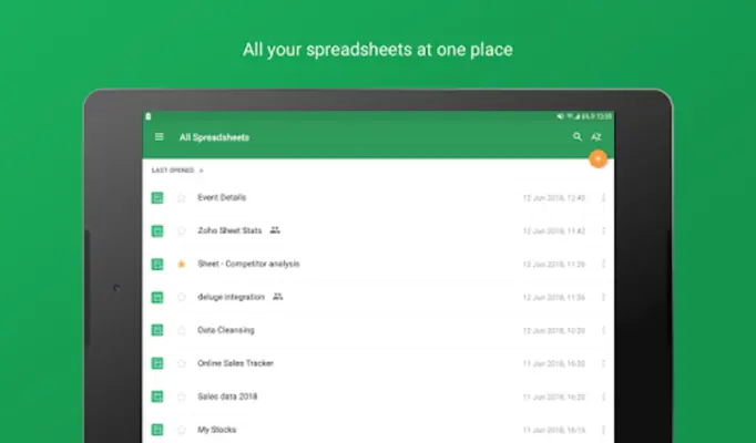 Zoho Sheet - Spreadsheet App android App screenshot 11