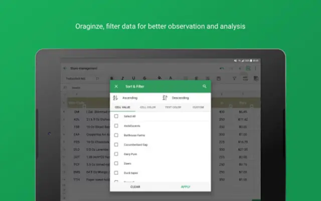 Zoho Sheet - Spreadsheet App android App screenshot 1