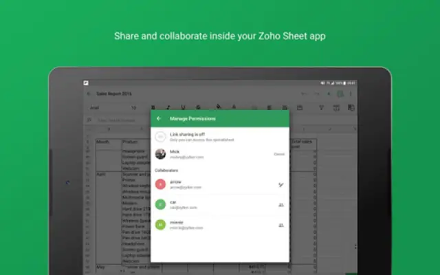 Zoho Sheet - Spreadsheet App android App screenshot 2