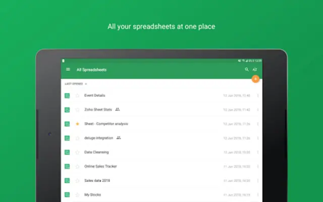 Zoho Sheet - Spreadsheet App android App screenshot 4