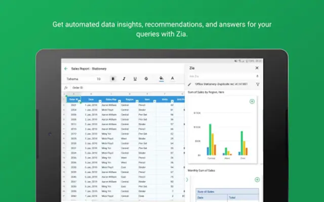 Zoho Sheet - Spreadsheet App android App screenshot 7